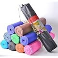 Yoga Mat + CARRY BAG - Exercise, Gym, Pilates, Padded 6mm Thick 9 Colours To Choose From By Macallen TM