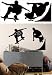 RoomMates RMK1313GM Chalkboard Skaters Peel and Stick Wall Decal
