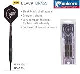 Unicorn Dartpfeilsatz Core Black Brass 19g, Softdart,