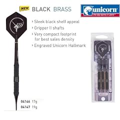 Unicorn Dartpfeilsatz Core Black Brass 19g, Softdart,