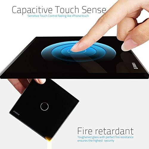 Livolo Black Crystal Glass Dimmer&amp;Remote Panel Switch VL-C301DR-62