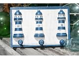 "LIGHTHOUSE" HANGER - RUSTIC BLUE NAUTICAL 12" - NAUTICAL DECOR