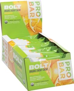 ProBar Bolt Organic Energy Chews Gluten Free Orange -- 12 Pouches