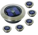 24 X BLUE LED SOLAR GARDEN DECK DECKING LIGHTS