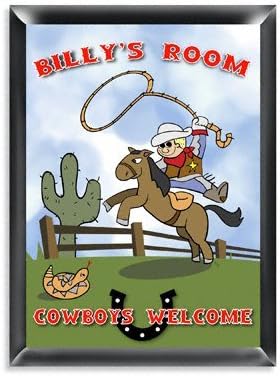 Personalized Child's Cowboy Room Sign for Boys
