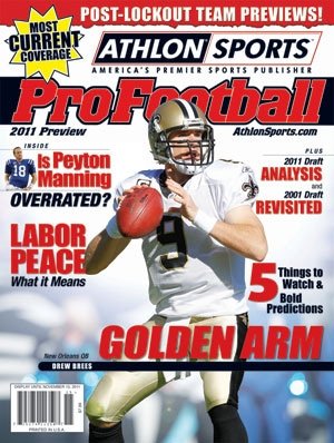 2011 Athlon Sports NFL Pro Football Magazine Preview- New Orleans Saints Cover