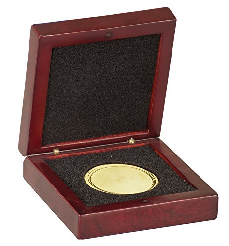 Rosewood Finish Medal / Challenge Coin Wood Box