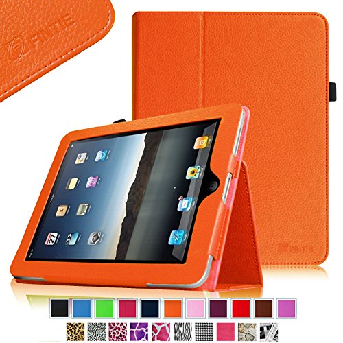 Fintie iPad 1 Folio Case - Slim Fit Vegan Leather Stand Cover with Stylus Holder for Apple iPad 1 1st Generation - Orange