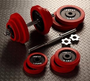 ラバー ダンベル 40KGセット （片手20kg×2個）　筋トレ器具のマストアイテム