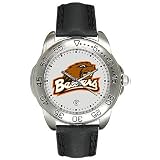 Oregon State Beavers Suntime Mens Sports Watch w/ Leather Band - NCAA College Athletics