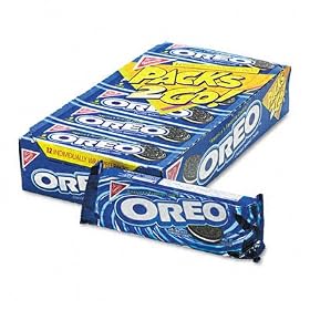 o Nabisco Oreo o - Sandwich Cookies, Chocolate w/Cream Center, 6-Cookie Pk, 12 Pks/box