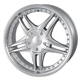 18x7.5 Sacchi S42 (242) (Hyper Silver w  Machined Lip) Wheels Rims 4x108 108... by Sacchi
