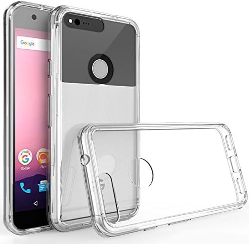 iBeek Google Pixel XL Case, Google Pixel XL Shock Absorption Technology TPU Bumper &amp; Hard Crystal Clear Back Cover Anti-Scratches Case for Google Pixel XL (2016) (Clear)