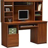 Ameriwood Expert Plum Work Center with Hutch
