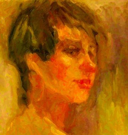 Custom Order #JT-NVB, Oil on Canvas, Custom Painting of The Person You Love, For 1 Person of Customer's Choice, Style: Expressionism, with Signature Text 