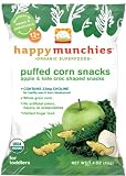 Happy Munchies Apple and Kale Puffed Corn Snacks, 1.4-Ounce