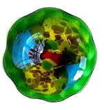 Murano Art Glass Vase Plate "Color Swirl" A42