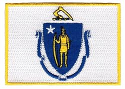 Massachusetts State Flag Embroidered Patch Iron-On MA Emblem