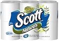 Scott Bath Tissues, 12 Pack Natural White, 352-Count, (Pack of 4)
