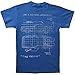 Back to the Future Schematic Dr. Brown Enterprises Blue Men's Tee T-Shirt