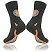 RANDY SUN Mens' Performance Cushion Crew Socks Mid-calf Padded Cushion Sock In Snow Sports Black Orange