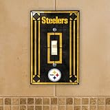 Pittsburgh Steelers Art Glass Light Switch Plate Cover