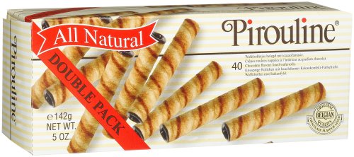 Pirouline Chocolate Lined Wafer Rolls, 5-Ounce Boxes (Pack of 12) by Pirouline