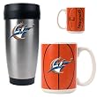 Washington Wizards NBA Stainless Steel Travel Tumbler & Game ball Ceramic Mug Set - Primary Logo by Great American Products