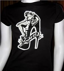 Lucky 13 Foot Fetish Woman's T-Shirt Black