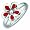Sterling Silver Stackable Expressions Polished Red Enameled Flower Ring, Size 5