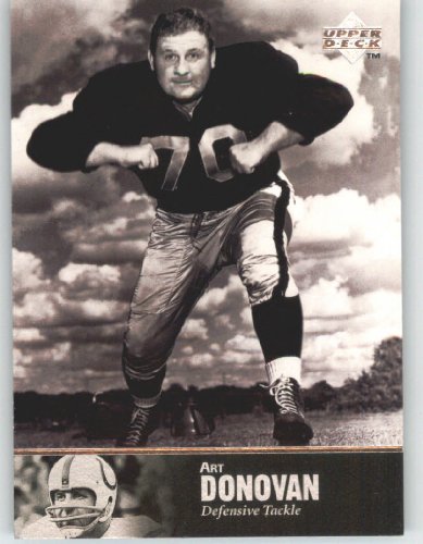 1997 Upper Deck Legends Football Card # 30 Art Donovan - Baltimore Colts - NFL Trading Card in Screw Down Case