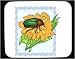 Decorated Mouse Pad with bug, flower, dandelion, insect, beetle