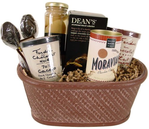 I love Chocolate choco lovers gift basket in metal pail all French products by Touch of Europe gift baskets