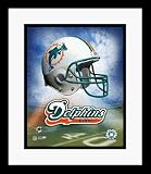 Miami Dolphins NFL Team Logo and Football Helmet Collage Framed 8 x 10 Photograph