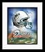 Miami Dolphins NFL Team Logo and Football Helmet Collage Framed 8 x 10 Photograph