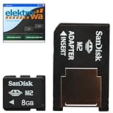 SanDisk 8 GB Memory Stick micro (8GB M2 Karte) + ELEKTROWA-SOFTWARE + Pro Duo Adapter Speicherkarte f�r Sony PlayStation Portable (PSP)