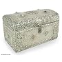 Brass jewelry box, 'Blossoming Clouds' 7.9" W 4.3" L