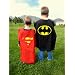 Reversible RED Superman Batman Superhero Cape Costume with Mask