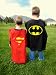Reversible RED Superman Batman Superhero Cape Costume with Mask