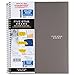 Five Star Spiral Notebook, 1-Subject, 100 College-Ruled Sheets, 11 x 8.5 Inch Sheet Size, Grey (72142)