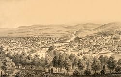 Bethlehem and South Bethlehem, Pennsylvania, 1877 - 16" x 20" - Fine-Art Gicl??e Photographic Print of an Image from the Library of Congress Collection