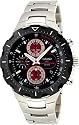 Men's, Seiko, Criteria, Chrono, Black Dial, Steel Bracelet, Style # SND735