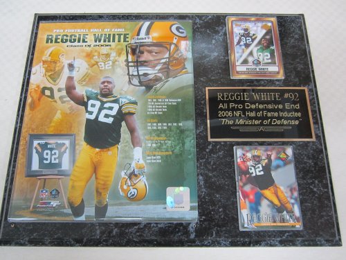 Green Bay Packers Reggie White 2 Card Collector Plaque Hall of Fame