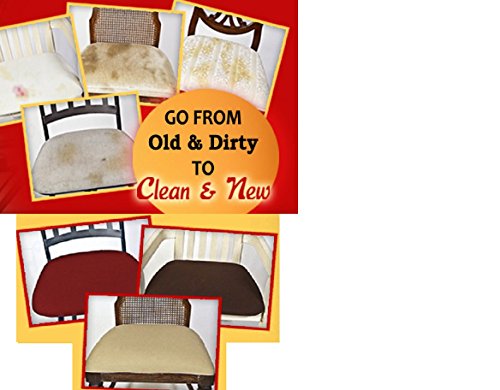 6 COVERS!! Dining Room Chair Covers, Ez Chair Covers Pk of 6 Brown MAX SIZE 22