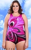 Longitude High Velocity Plus Size High Neck One Piece Swimsuit - Women's Swimsuit Plus Size Swimsuits