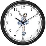 Blue Ballerina - Ballet Dancer No.1 - Wall Clock by WatchBuddy Timepieces (Slate Blue Frame)