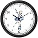 Blue Ballerina - Ballet Dancer No.1 - Wall Clock by WatchBuddy Timepieces (Black Frame)