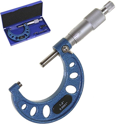 Anytime Tools Outside Micrometer 1-2" /0.0001 Professional Grade Precision Machinist Tool