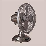 Minka Aire F300BN Retro Style Oscillating Table Fan Brushed Nickel