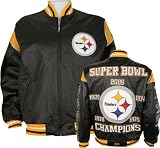 Pittsburgh Steelers Commemorative Super Bowl Champions Leather Varsity Jacket